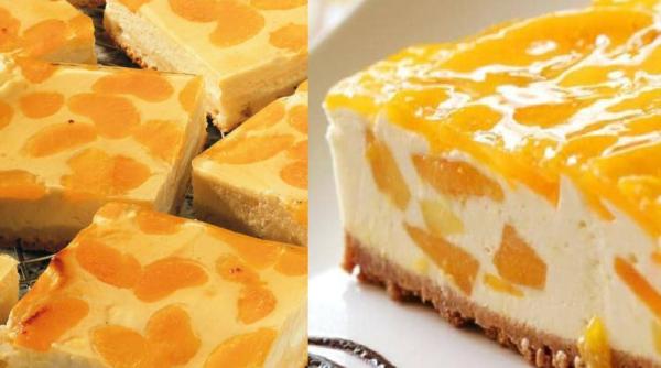 Prăjitură cu brânză și mandarine la tavă. Rețeta unui dulce rapid și ieftin. Secretul gospodinelor pentru un aluat pufos