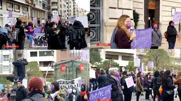 Protest în Spania de 8 martie. Femeile și-au strigat nemulțumirile în stradă. Româncele, cele mai afectate de criza COVID