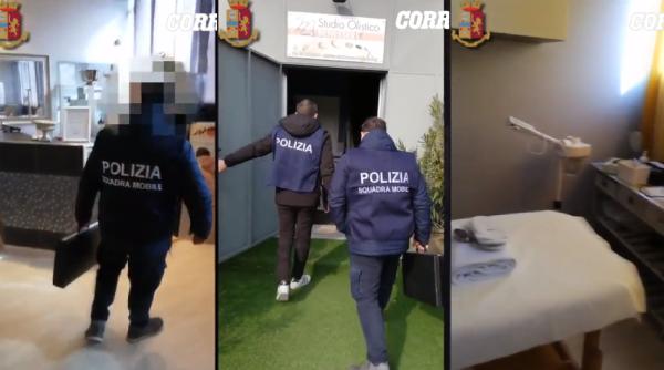 Italia. Românce acuzate că administrau un bordel sub paravanul unui salon de masaj și cosmetică (video)