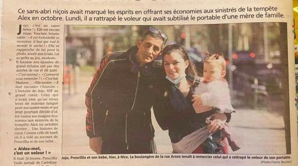 Franţa. Românul 'Jojo', de două ori erou: "Un om care nu are mai nimic, dar dă totul celorlalți"