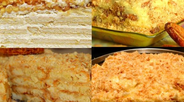 Tort de biscuiți cu cremă de caramel. Rețeta unui desert ușor, rapid și fără coacere