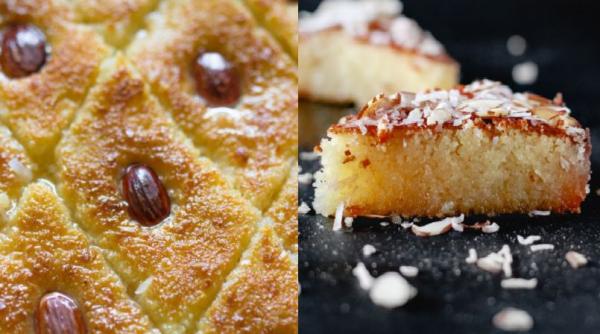 Prăjitura Basbousa. Rețeta tradițională din Orientul Mijlociu. Ingredientul secret a fost dezvăluit  