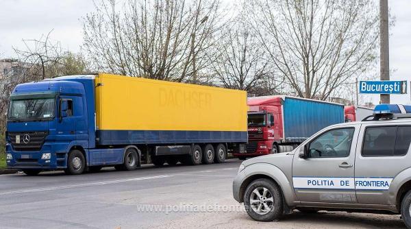 Haos la frontiera României! Coada de 8 kilometri pe sensul de ieșire, la Vama Giurgiu