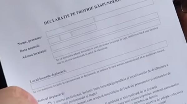 Noile modele de DECLARAȚIE pe proprie răspundere pentru a circula în România, valabile de azi. DESCARCĂ AICI
