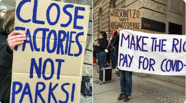 Proteste în Germania. Oamenii au cerut reguli mai DURE și un lockdown limitat