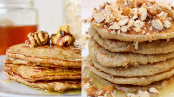 Clătite de post cu fulgi de ovăz, nuci și sirop de arțar. Rețeta pas cu pas a desertului care nu îngrașă