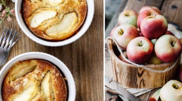 Prăjitură cu mere la cană. Un desert delicios, gata în câteva minute. O porție are doar 160 de calorii  