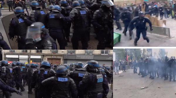 Proteste violente în Franța, de 1 mai. Mii de francezi au ieșit în stradă