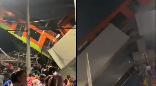 Metrou prăbușit în gol în Mexic: Cel puțin 19 morți și peste 70 de răniți (VIDEO)