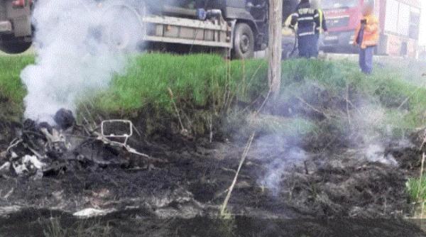 Accident grav între Cluj și Oradea. Un motociclist de 46 de ani și-a pierdut viața, după ce s-a izbit de un camion