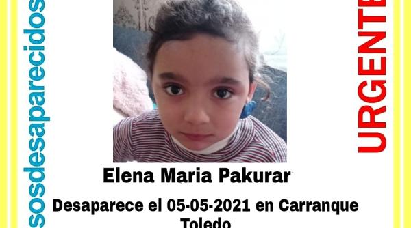 Elena Maria Păcurar, o fetiță româncă de doar 5 ani, dată dispărută în Spania