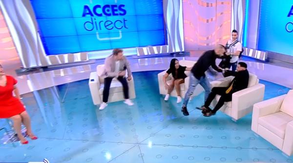 Rafaelo, luat la bătaie, în toiul emisiei, la „Acces Direct“. Mirela Vaida, în stare de șoc: „Plec eu! Nu vin aici să văd violență, bolovani!“