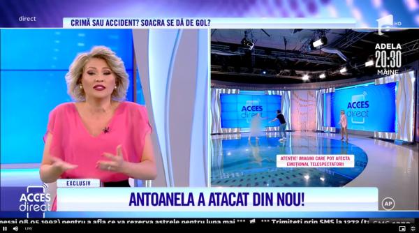 Video. Mirela Vaida, ATACATĂ din nou în studioul Acces Direct de aceeași femeie de acum o lună. A izbucnit în lacrimi