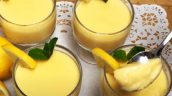 Desert ușor și răcoros de lămâie. Este gata în 5 minute și are 95 de calorii 