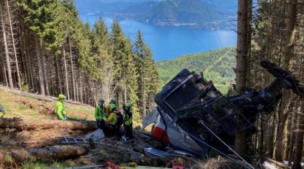 Italia. Bilanţul tragediei de la teleferic: 14 din 15 pasageri au murit