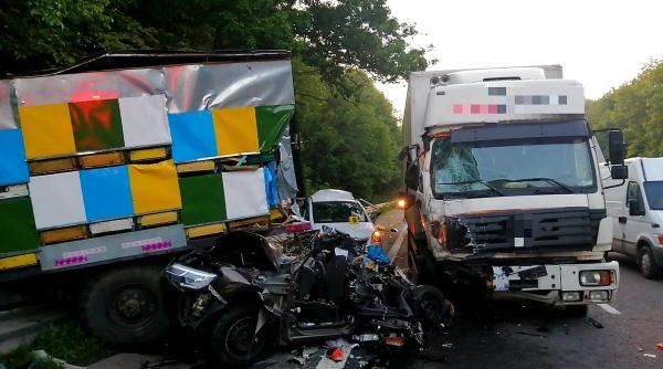 Accident grav pe A1 București-Pitești: O persoană a murit, iar alta e grav rănită