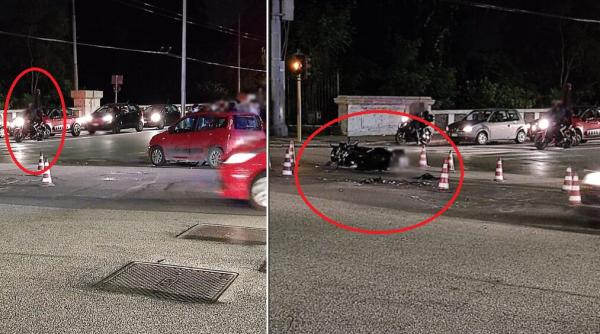 Român de 21 de ani, accident grav cu motocicleta în centrul Romei: A ajuns la spital în stare gravă