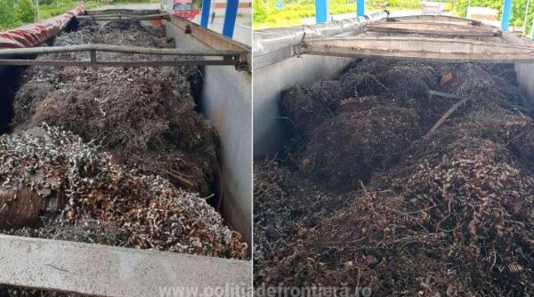 Zeci de tone deșeuri metalice, oprite la PTF Călărași. Șoferii bulgari nu au putut prezenta actele