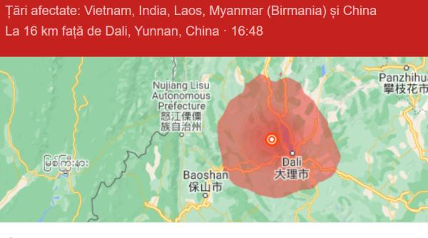 Cutremur în China. Oameni răniţi după un seism de 5,1 pe scara Richter