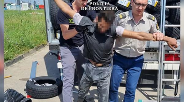 Migrant gasit aproape mort între cauciucuri, într-un TIR care intra în România la Vama Giurgiu