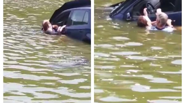 Tânără din Iași, BEATĂ, salvată în ultima clipă după ce a căzut cu mașina în lac