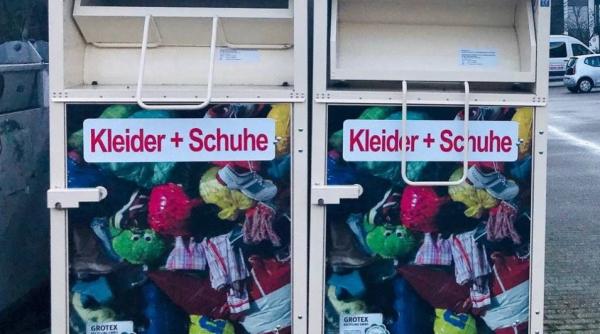 Germania. Român, la un pas de moarte, după ce a rămas blocat într-un container pentru haine uzate 