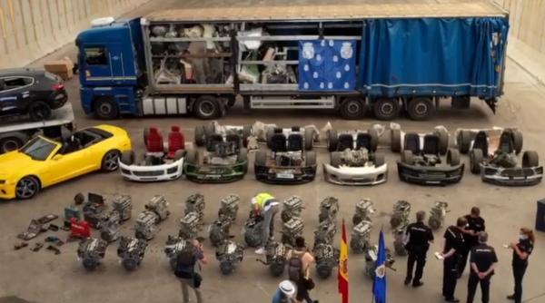 Metoda „puzzle“, prin care mai mulți români au scos din Spania zeci de autoturisme de lux furate