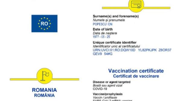 Platforma care generează certificatele digitale COVID-19 a devenit funcțională. Ce pași vor urma românii pentru obţinerea acestuia