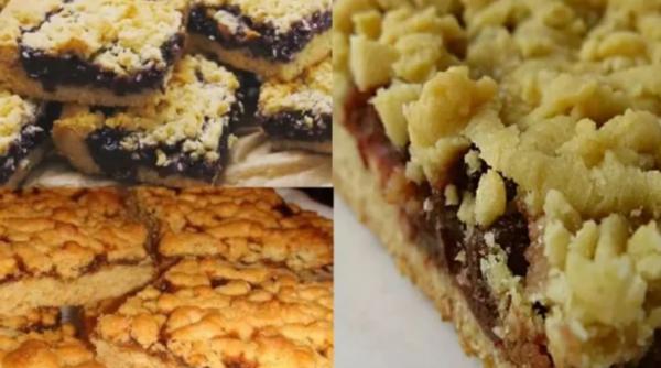 Prăjitură cu gem și aluat răzuit. Un desert clasic, bun de te lingi pe degete!