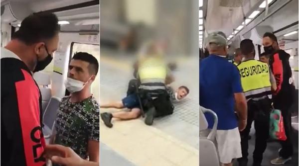 Spania. Un român a început să amenințe cu un cuțit pasagerii unui tren: Nici când a fost încătușat nu s-a potolit