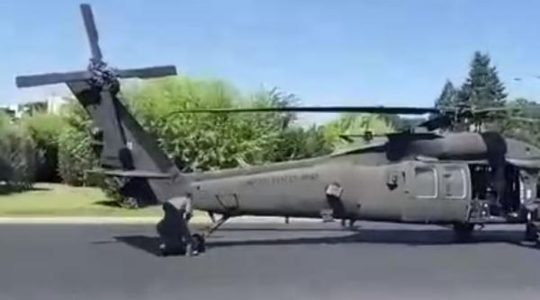 Ambasada SUA, reacție după ce un elicopter Black Hawk american a aterizat pe un bulevard din București - VIDEO