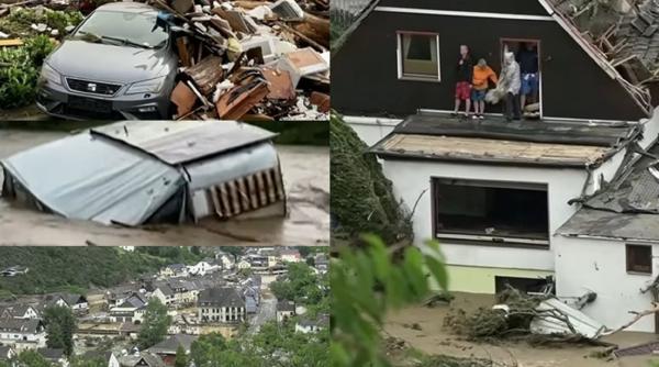 Mai mulți români, prinși în infernul din Germania: „Suntem blocați! Nu am văzut în viața mea așa ceva!”