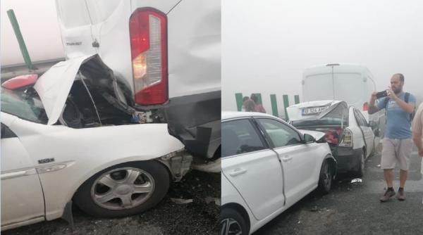 Accident în lanţ pe Autostrada Soarelui. Carambol cu cinci maşini, pe drumul spre mare