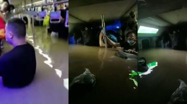 Metrou inundat în China. Pasager: „Apa a ajuns la glezne, apoi până la genunchi și în final până la gât” - VIDEO