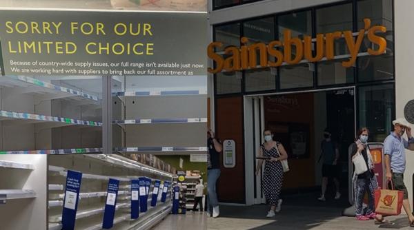 Efectele dezastruoase ale Brexit și pandemiei în UK: Rafturile, din nou goale după plecarea șoferilor europeni de TIR