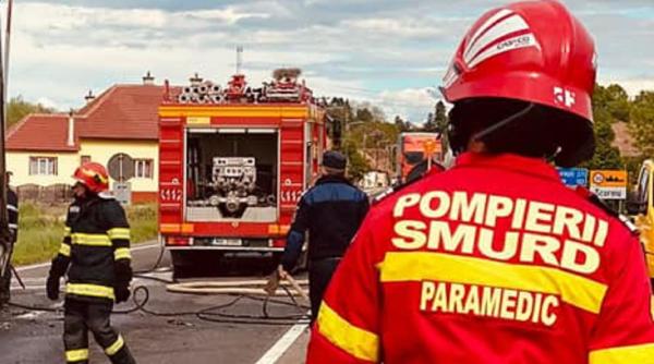 Şofer român de TIR, mort după ce s-a răsturnat pe șosea