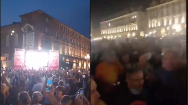 PROTESTE în Italia împotriva Green Pass: Mii de oameni au ieșit în stradă la Torino - VIDEO