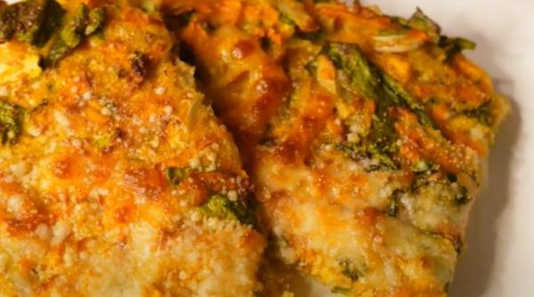 Focaccia ușoară de legume. O gustare excelentă cu doar 180 de calorii pe felie