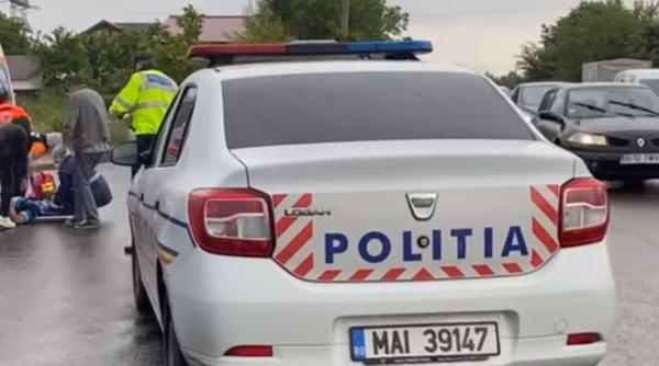 Biclist, lovit de mașina de POLIȚIE în Târgu Mureș 
