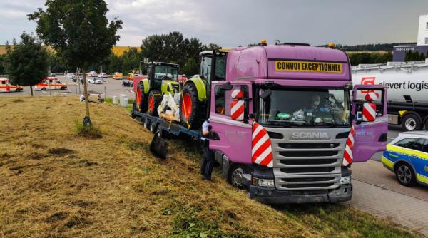 Germania. Un șofer român de TIR a făcut prăpad într-o parcare: a distrus 6 mașini, a rănit 6 oameni și a atacat un coleg cu furculița