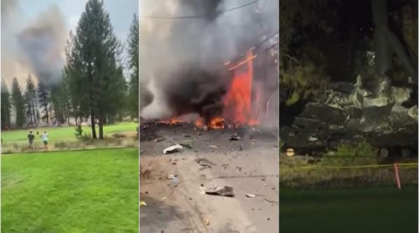 Tragedie în SUA. Mai mulți morți după ce un avion s-a prăbușit și a explodat în apropierea unui teren de golf