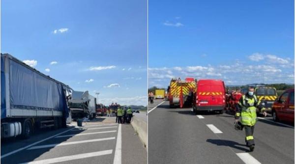 Franța. Șofer român de TIR, mort într-un accident teribil
