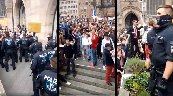 Germania. Proteste VIOLENTE împotriva restricțiilor: un bărbat a MURIT. Trei manifestații programate astăzi au fost ANULATE de poliție