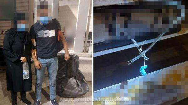 Ascunși într-un tir, doi migranți au încercat să intre în România. Erau înfășurați în folie de aluminiu și saci de plastic pentru a nu fi găsiți