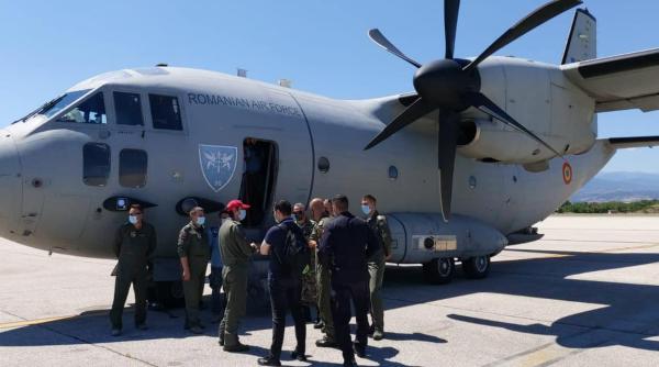 O aeronavă a Forţelor Aeriene Române, misiuni în zona afectată de incendii din Macedonia de Nord