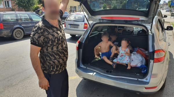 Șofer român, prins cu 3 copii în portbagaj. Poliția: "AȘA NU!"