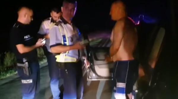 Un șofer beat mort, parțial dezbrăcat, a vrut să conducă din Prahova până pe litoral. "Ma duc și eu până la mare"