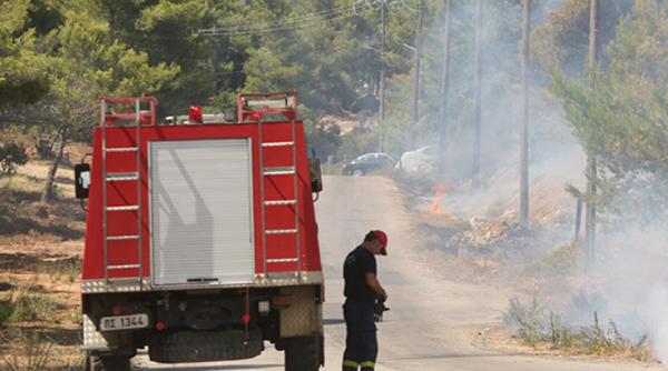 Nou incendiu în Grecia. Pompierii români intervin: Mai multe locuințe cuprinse de flăcări