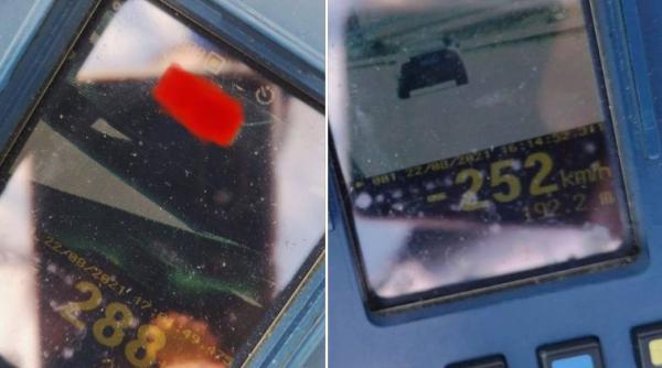 Șofer vitezoman, tras pe dreapta. Circula cu 288 de kilometri pe autostrada A3. Viteză record, înregistrată în România 