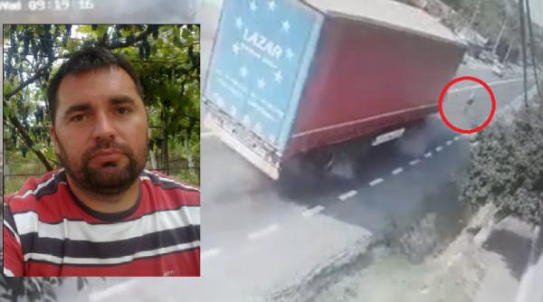 El este șoferul român de TIR care a reușit să evite, în ultima secundă, să calce femeia de 90 de ani care îi sărise în față